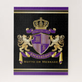 Creëer Uw eigen wapenschild - Monogram kroonemblee Legpuzzel (Verticaal)