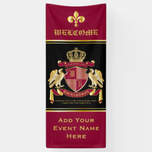 Creëer Uw eigen wapenschild Rood-Eagle Embleem Spandoek