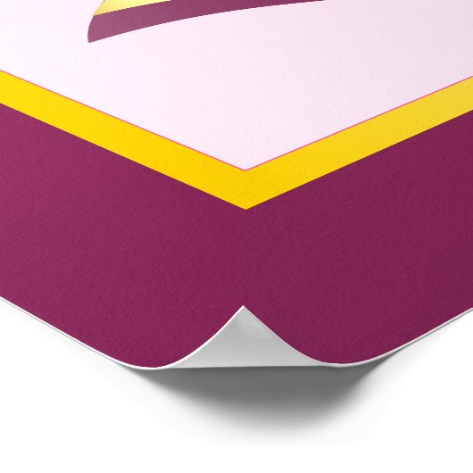 Creëer uw eigen wapenschild roze gouden kroonparel poster (Hoek)