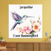 Creëer Uw Eigen Waterverf Hummingbird Aangepaste N Canvas Afdruk (Insitu (Woonkamer))