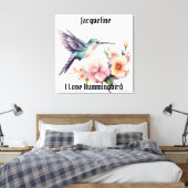 Creëer Uw Eigen Waterverf Hummingbird Aangepaste N Canvas Afdruk (Insitu (Slaapkamer))