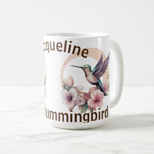 Creëer Uw Eigen Waterverf Hummingbird Aangepaste N Koffiemok (Voorkant rechts)