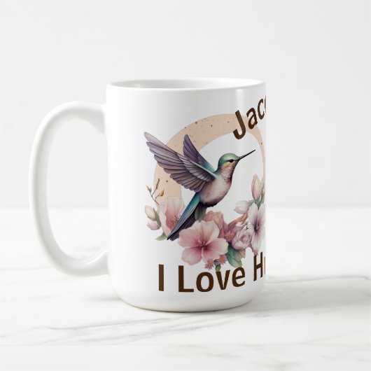 Creëer Uw Eigen Waterverf Hummingbird Aangepaste N Koffiemok (Links)
