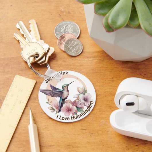 Creëer Uw Eigen Waterverf Hummingbird Aangepaste N Sleutelhanger (Bureau)