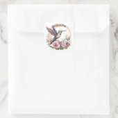 Creëer Uw Eigen Waterverf Hummingbird Aangepaste N Vierkante Sticker (Tas)