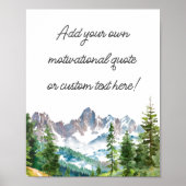 Creëer Uw eigen Waterverf Mountain Quote Poster (Voorkant)