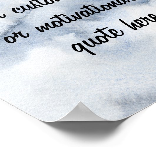 Creëer Uw eigen Waterverf voor Stusty Blue Poster (Hoek)