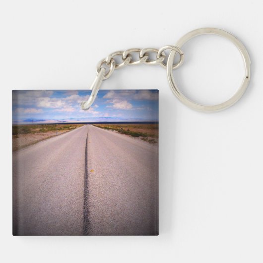 Creëer Uw eigen wegreisfoto met twee zijden Sleutelhanger (Achterkant)