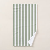 Creëer uw eigen wijze groen wit gestreept patroon bad handdoek (Handdoek)