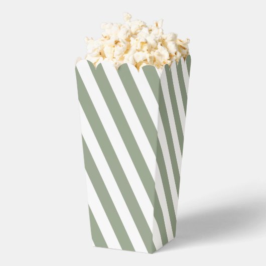 Creëer uw eigen wijze groen wit gestreept patroon bedankdoosjes (Popped)