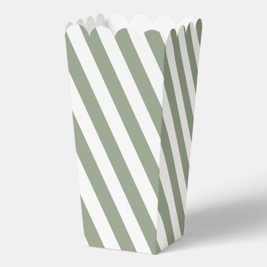 Creëer uw eigen wijze groen wit gestreept patroon bedankdoosjes (Voorkant)