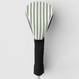 Creëer uw eigen wijze groen wit gestreept patroon golfheadcover
