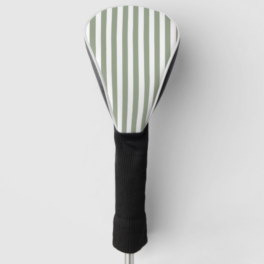 Creëer uw eigen wijze groen wit gestreept patroon golfheadcover (Voorkant)