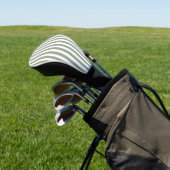 Creëer uw eigen wijze groen wit gestreept patroon golfheadcover (Insitu)