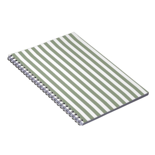 Creëer uw eigen wijze groen wit gestreept patroon notitieboek (Rechterzijde)