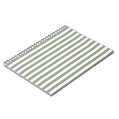 Creëer uw eigen wijze groen wit gestreept patroon notitieboek (Linkerzijde)