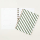 Creëer uw eigen wijze groen wit gestreept patroon planner (Display)