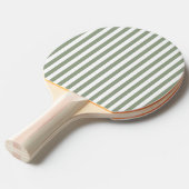 Creëer uw eigen wijze groen wit gestreept patroon tafeltennisbatje (Voorkant Gekanteld)