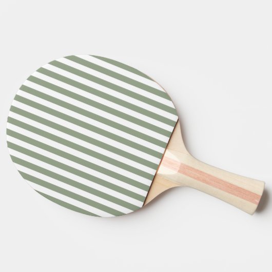 Creëer uw eigen wijze groen wit gestreept patroon tafeltennisbatje (Zijkant)