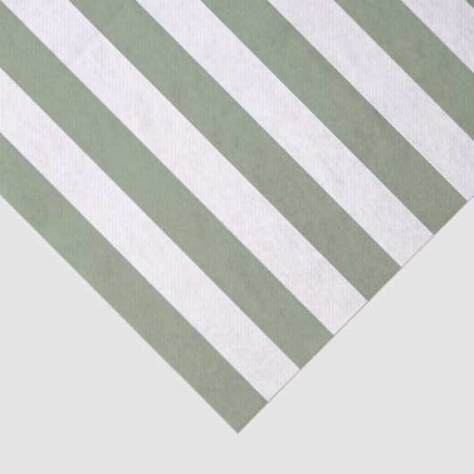 Creëer uw eigen wijze groen wit gestreept patroon tissuepapier (Detail)