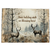 Creëer uw eigen  winterhert groot cadeauzakje (Achterkant)
