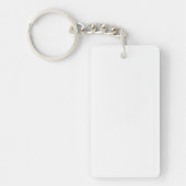 Creëer uw eigen witte aangepaste acryl Sleutelhang Sleutelhanger (Voorkant)