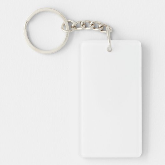 Creëer uw eigen witte aangepaste acryl Sleutelhang Sleutelhanger (Voorkant)