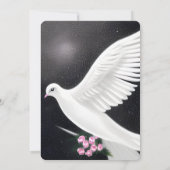 Creëer uw eigen witte bruidsduif met bloemen kaart (Achterkant)