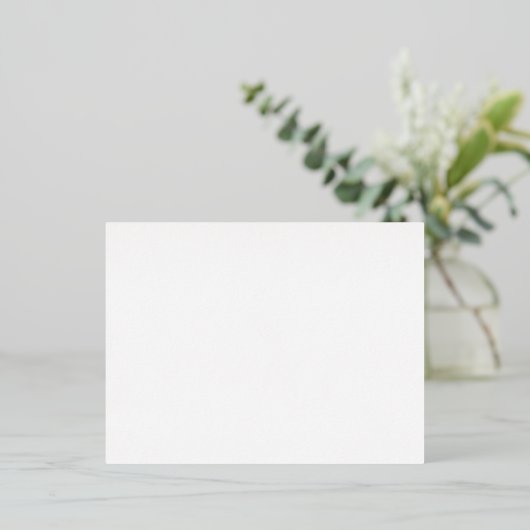 Creëer uw eigen witte gewoonte folie uitnodiging briefkaart (Staand Voorkant)