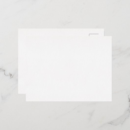 Creëer uw eigen witte gewoonte folie uitnodiging briefkaart (Voorkant / Achterkant)