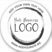 Creëer Uw eigen witte Logo Sticker (Voorkant)