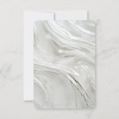 Creëer uw eigen witte pareltextuur RSVP kaartje (Achterkant)