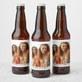 Creëer Uw eigen witte rand met één fotogalerie Bier Etiket (Flessen)