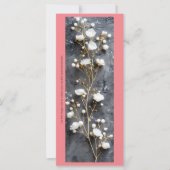 Creëer Uw Eigen Witte Rozen Grijs Bladwijzer Kaart (Voorkant)