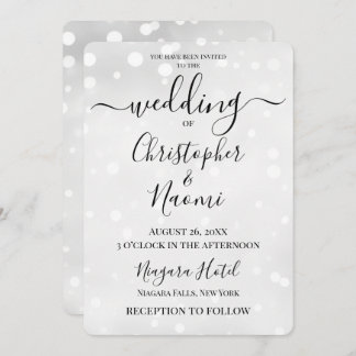 Creëer uw eigen witte stippen bruiloft kaart