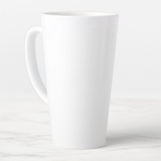 Creëer uw eigen witte vaste gewoonte latte mok (Linkerhoek)