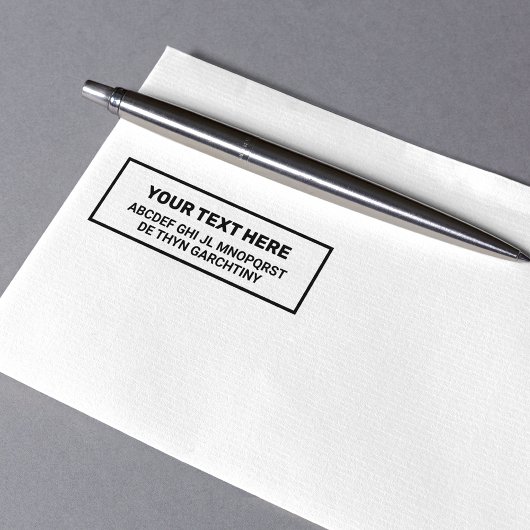 Creëer uw eigen woorden/tekst ZWART teken Zelfinktende Stempel