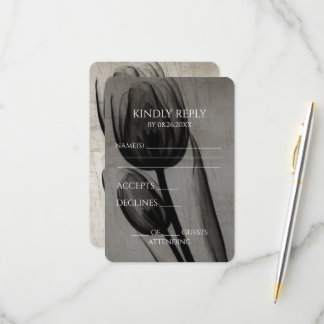 Creëer Uw eigen  X-Ray Sepia Tulpen RSVP Kaartje