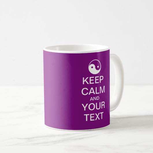 Creëer uw eigen Yin-Yang "KEEP CALM"-Mok! Koffiemok (Voorkant rechts)