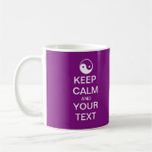 Creëer uw eigen Yin-Yang "KEEP CALM"-Mok! Koffiemok (Links)