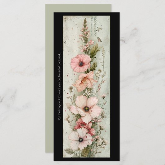 Creëer Uw eigen Zachte Roze Gladiolus Bladwijzer K (Voorkant / Achterkant)