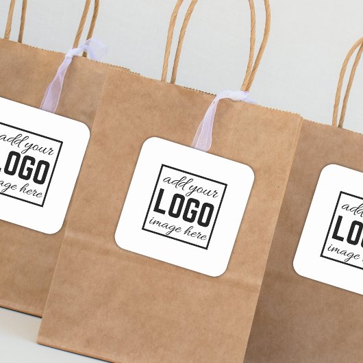 Creëer Uw eigen zakelijke Logo Vierkante Sticker