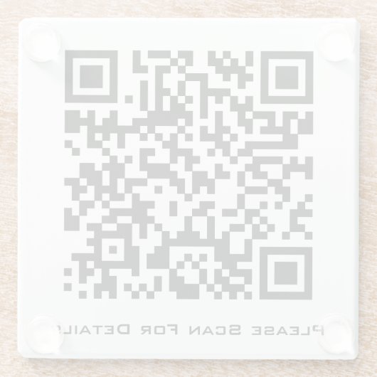 Creëer Uw eigen zakelijke QR-code Glazen Onderzetter (Achterkant)