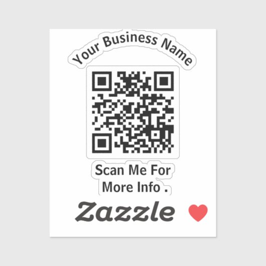 Creëer Uw eigen zakelijke QR-code Sticker (Vel)