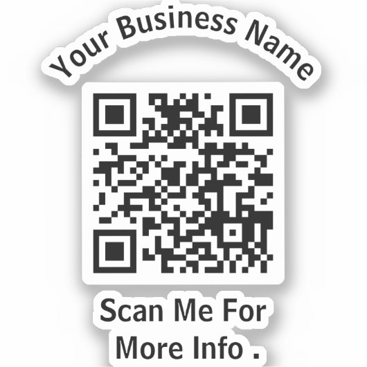 Creëer Uw eigen zakelijke QR-code Sticker (Voorkant)