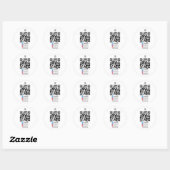 Creëer Uw eigen zakelijke sociale media QR-code Ronde Sticker (Vel)