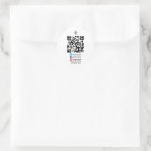 Creëer Uw eigen zakelijke sociale media QR-code Ronde Sticker (Tas)
