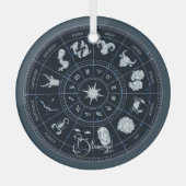Creëer Uw eigen Zodiac Wheel Glas Ornament (Voorkant)