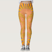Creëer Uw eigen, zoete Oranje patroonvormer Leggings (Voorkant)