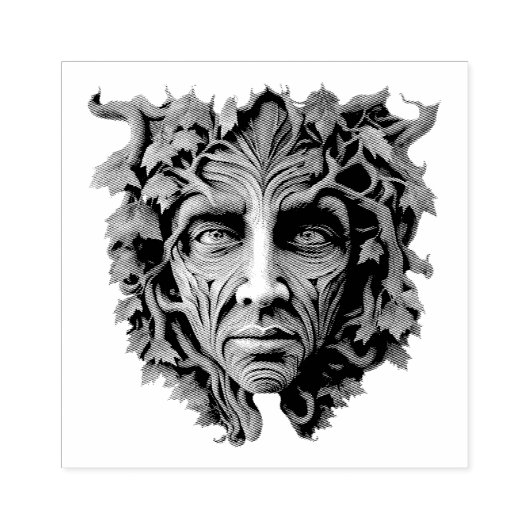 Creëer Uw eigen Zomergroen Man Rubberstempel (Afrduk)